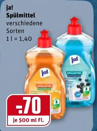 REWE ja! Spülmittel 500ml Angebot