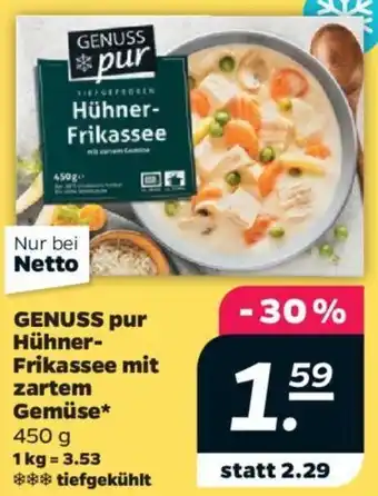 NETTO GENUSS pur Hühner-Frikassee mit zartem Gemüse 450 g Angebot