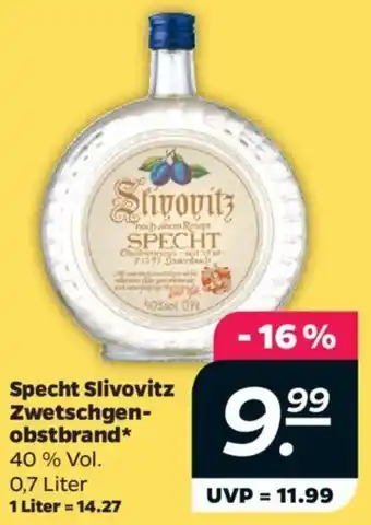 NETTO Specht Slivovitz Zwetschgenobstbrand 0,7 Liter Angebot