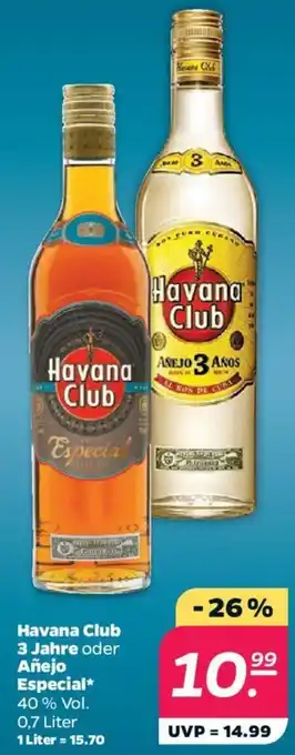 NETTO Havana Club 3 Jahre oder Añejo Especial 0,7 Liter Angebot