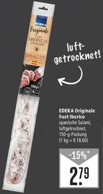 Marktkauf EDEKA Originale Fuet Iberico 150 g Packung Angebot