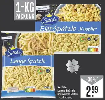 Marktkauf Settele Lange Spätzle 1 kg Packung Angebot