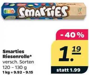 NETTO Smarties Riesenrolle 120 - 130 g Angebot