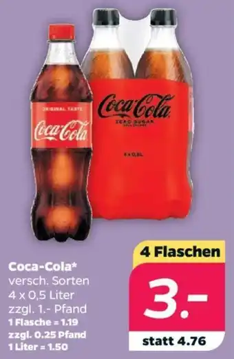 NETTO Coca-Cola 4 x 0,5 Liter Angebot