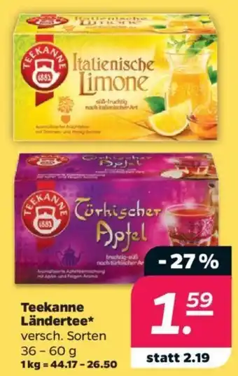 NETTO Teekanne Ländertee 36-60 g Angebot