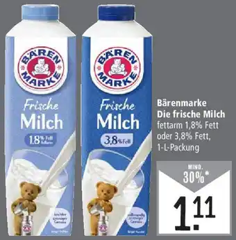 Marktkauf Bärenmarke Die frische Milch 1 L Packung Angebot