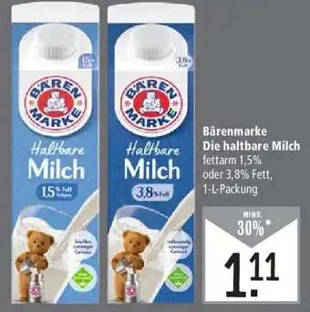 Marktkauf Bärenmarke Die haltbare Milch 1-L-Packung Angebot