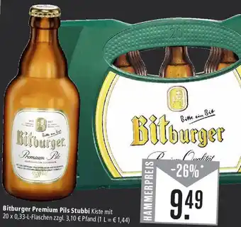 Marktkauf Bitburger Premium Pils Stubbi 20 x 0,33-L-Flaschen Angebot