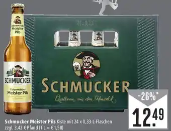 Marktkauf Schmucker Meister Pils 24 x 0,33-L-Flaschen Angebot