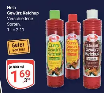 Globus Hela Gewürz Ketchup Verschiedene Sorten, je 800 ml Angebot