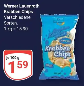 Globus Werner Lauenroth Krabben Chips je 100 g Angebot