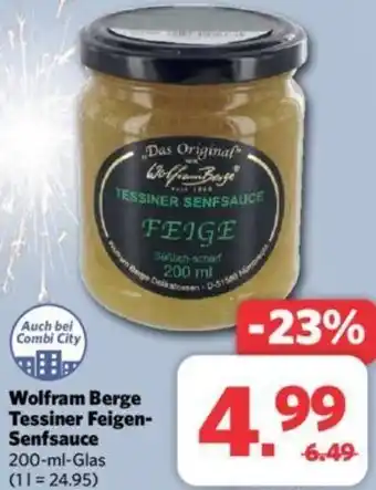 Combi Wolfram Berge Tessiner Feigen-Senfsauce 200 ml Glas Angebot