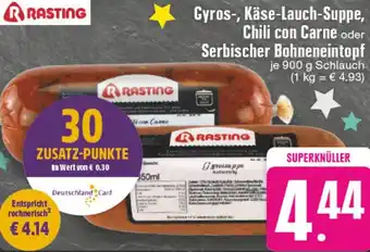 NP Discount RASTING Gyros, Käse-Lauch-Suppe, Chili con Carne oder Serbischer Bohneneintopf 900 g Angebot