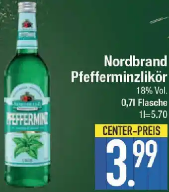 E-Center Nordbrand Pfefferminzlikör 0,7 L Flasche Angebot