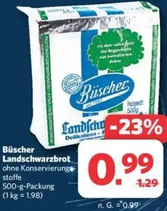 Combi Büscher Landschwarzbrot 500 g Packung Angebot