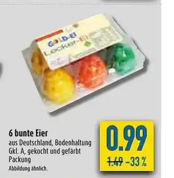 diska 6 bunte Eier Angebot