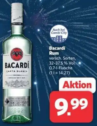 Combi Bacardi Rum 0,7 L Flasche Angebot