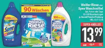 E-Center Weißer Riese oder Spee Waschmittel 80-100 Waschladungen Angebot