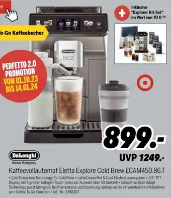 MEDIMAX DeLonghi Kaffeevollautomat Eletta Explore Cold Brew ECAM450.86.T Angebot