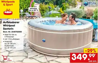 Netto Marken-Discount NET SPA Aufblasbarer Whirlpool Santorin Angebot