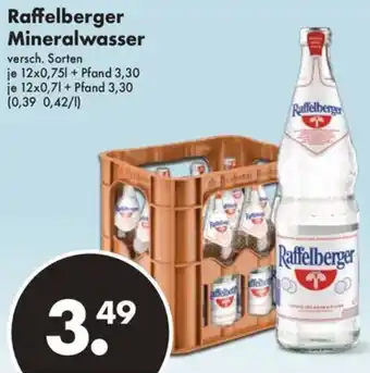 Trink und Spare Raffelberger Mineralwasser 12x0,75/0,7 L Angebot