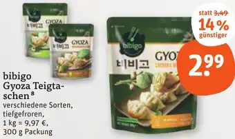 tegut bibigo Gyoza Teigtaschen 300 g Packung Angebot