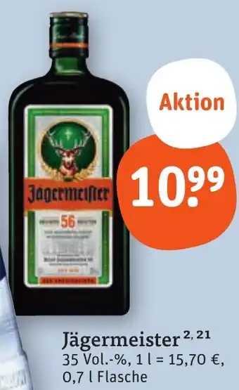 tegut Jägermeister 0,7 L Flasche Angebot