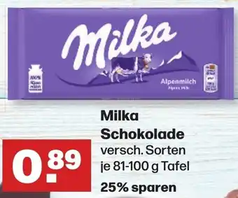 Handelshof Milka Schokolade 81-100 g Tafel Angebot