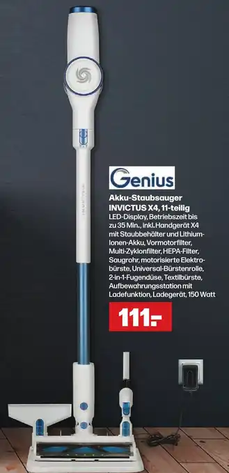 Handelshof Genius Akku-Staubsauger INVICTUS X4, 11-teilig Angebot