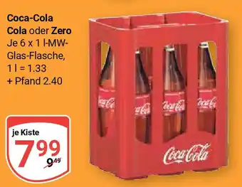 Globus Coca-Cola Cola oder Zero 6*1L Angebot