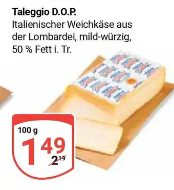 Globus Taleggio D.O.P. Italienischer Weichkäse 100g Angebot