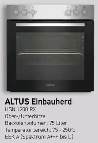 ROLLER ALTUS Einbauherd Angebot