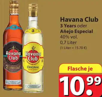 Famila Nord Ost Havana Club 3 Years oder Añejo Especial 0,7 Liter Angebot