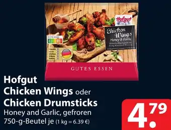 Famila Nord Ost Hofgut Chicken Wings oder Chicken Drumsticks 750 g Beutel Angebot