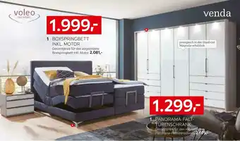 XXXLutz Voleo oder venda boxspringbett oder panorama-falttürenschrank Angebot