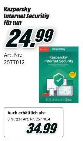 MediaMarkt Kaspersky internet securitiy Angebot