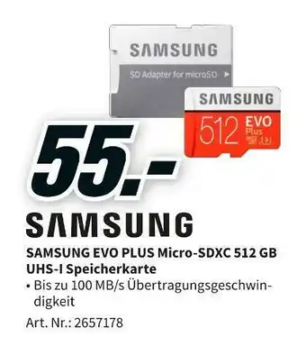 MediaMarkt Samsung uhs-i speicherkarte Angebot