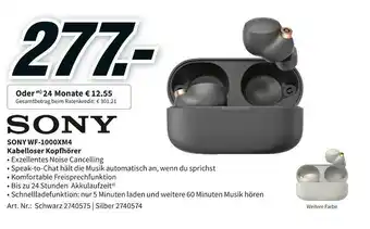 MediaMarkt Sony kabelloser kopfhörer Angebot