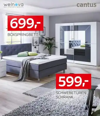 XXXLutz Welnova/cantus boxspringbett oder schwebetürenschrank Angebot