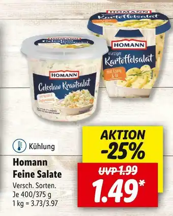 Lidl Homann feine salate Angebot