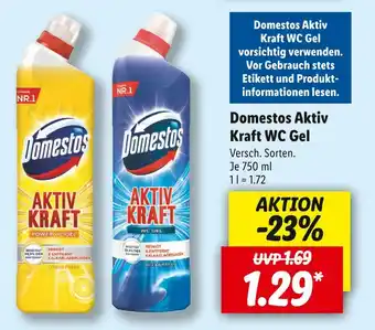 Lidl Domestos aktiv kraft wc gel Angebot