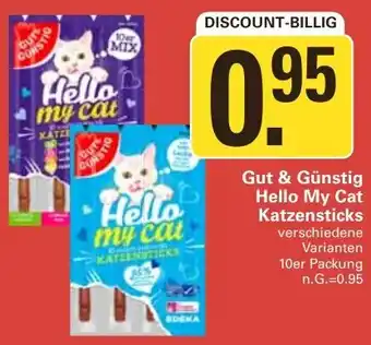 WEZ Gut & Günstig Hello My Cat Katzensticks 10er Packung Angebot