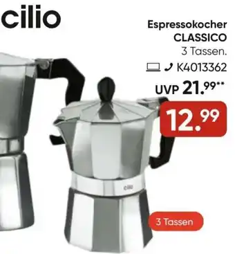 Galeria Cilio Espressokocher CLASSICO Angebot