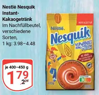 Globus Nestlé Nesquik Instant- Kakaogetränk 400-450g Angebot