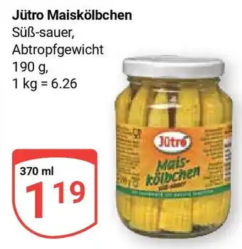 Globus Jütro Maiskölbchen 370ml Angebot