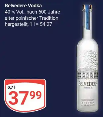 Globus Belvedere Vodka 40% Vol., 700ml Angebot