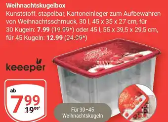 Globus keeeper Weihnachtskugelbox Angebot