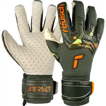 Intersport Reusch herren handschuhe attrakt speedbump desert green / shocking orange 11 Angebot