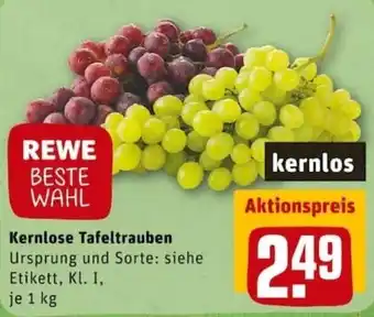 REWE PETZ Kernlose Tafeltrauben 1kg Angebot