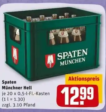 REWE PETZ Spaten Münchner Hell 20x0,5L Angebot